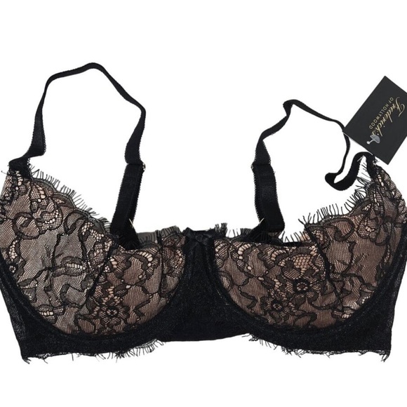 FREDERICK’s of HOLLYWOOD Mindy Open Cup Full Figure Bra Size 32 DD NWT - Picture 6 of 7